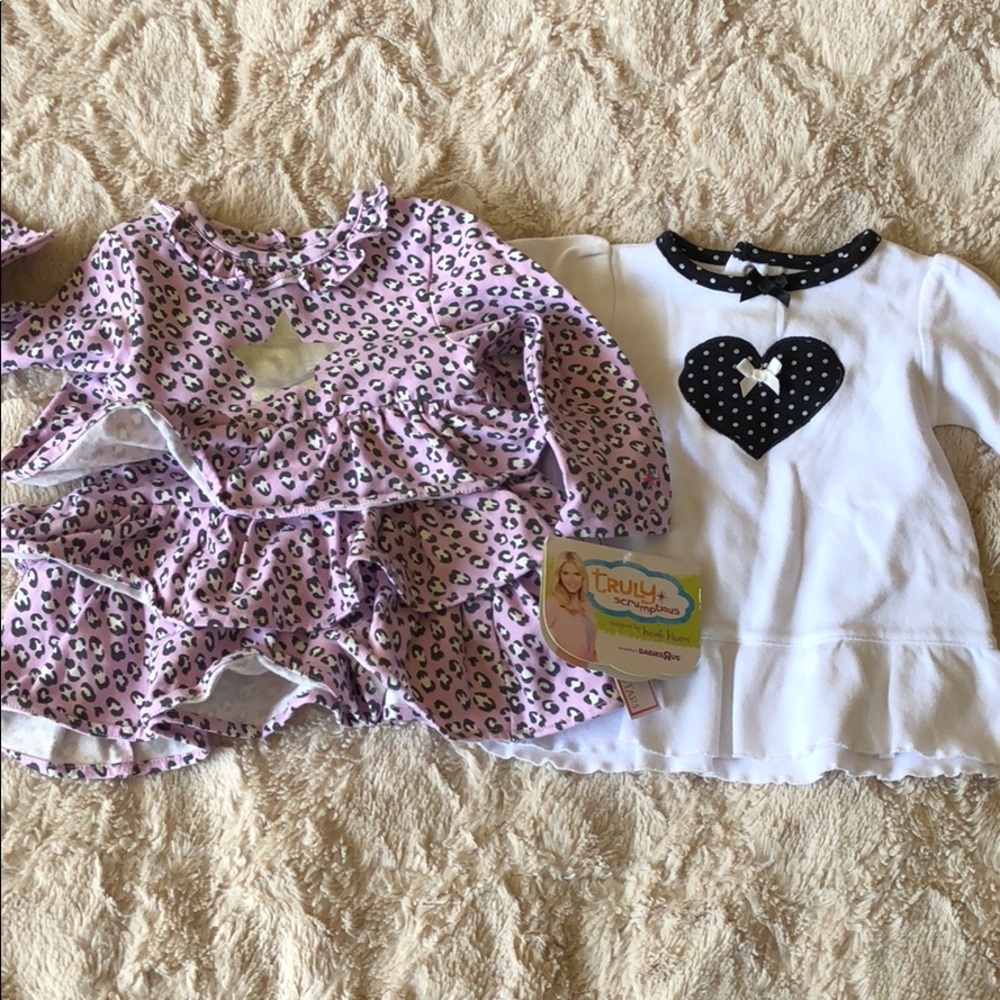 Baby girl cheetah print tiered top